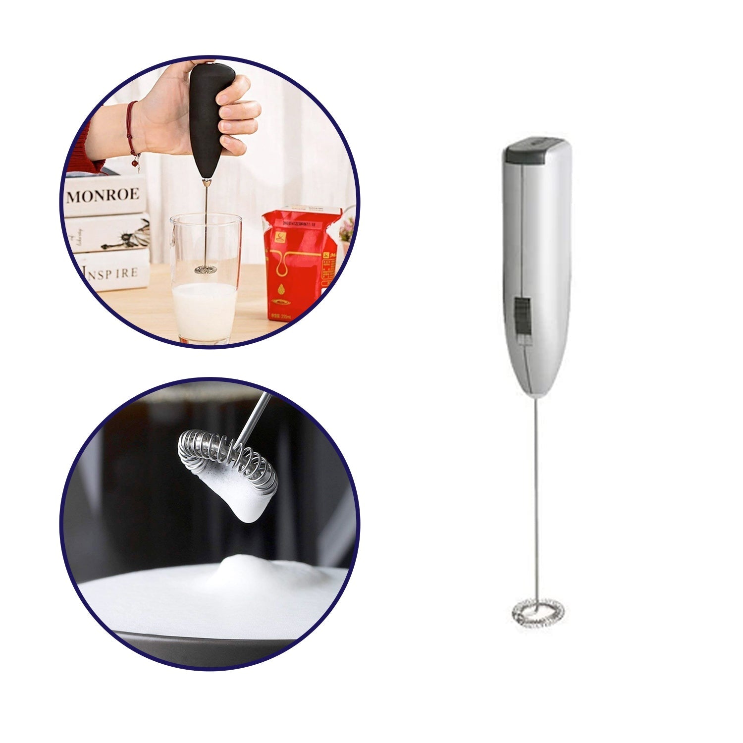 Milk frother with whisk Milk frother with whisk